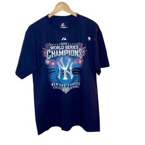 2009 Wold Series Champions NY Yankees Men’s Cotton Tee
